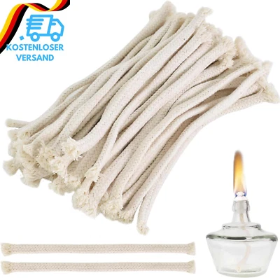 TOLENRE 50 Stück Kerzendocht, Baumwoll Docht, Docht Für Öllampen 7Mm Rund, Ersatzdocht L