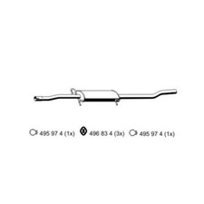 ERNST Mittelschalld&auml;mpfer f&uuml;r Mercedes-Benz Viano Vito Bus Vito/Mixto Kasten