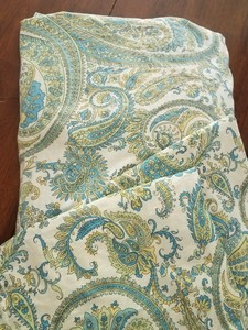 Ralph Lauren Blue Yellow PAISLEY FULL QUEEN Duvet Cover & 2 Shams Set 