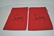 AUTHENTIC Christian Louboutin 2 Dust Bag Shoe Bag - Red - 14.5" x 9  
