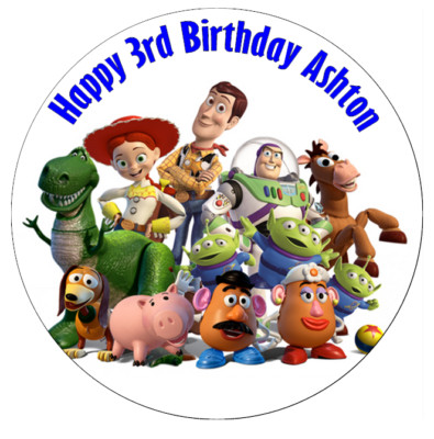 Toy Story Personalisierte Tortenaufleger Essbar Oblate Papier 7,5 Zoll.
