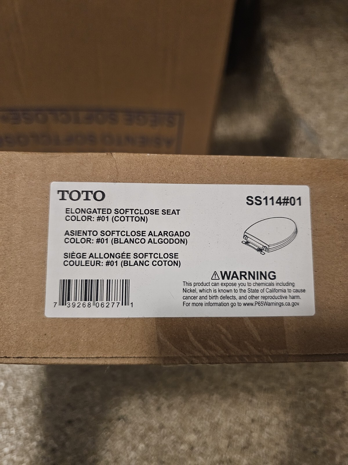 TOTO Plastic Cotton White Elongated Soft Close Toilet Seat SS11401 739268062771 eBay