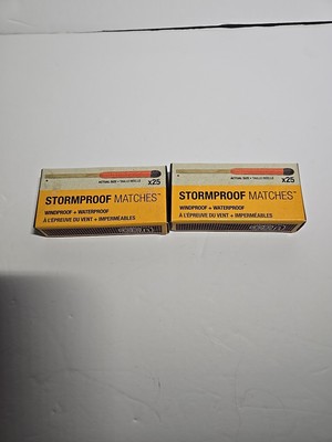 UCO Stormproof Matches 2 Pack 50 Ct. Total 15 Sec Burn Windproof Waterproof