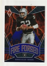 marcus allen 2020 panini phoenix blue prizm fire forged 31/35 raiders
