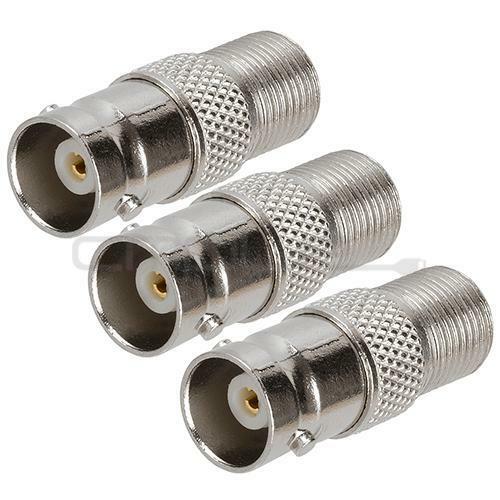 F Type Female to BNC Female Connector Coax to RG6 RG59 Twiston PACK
