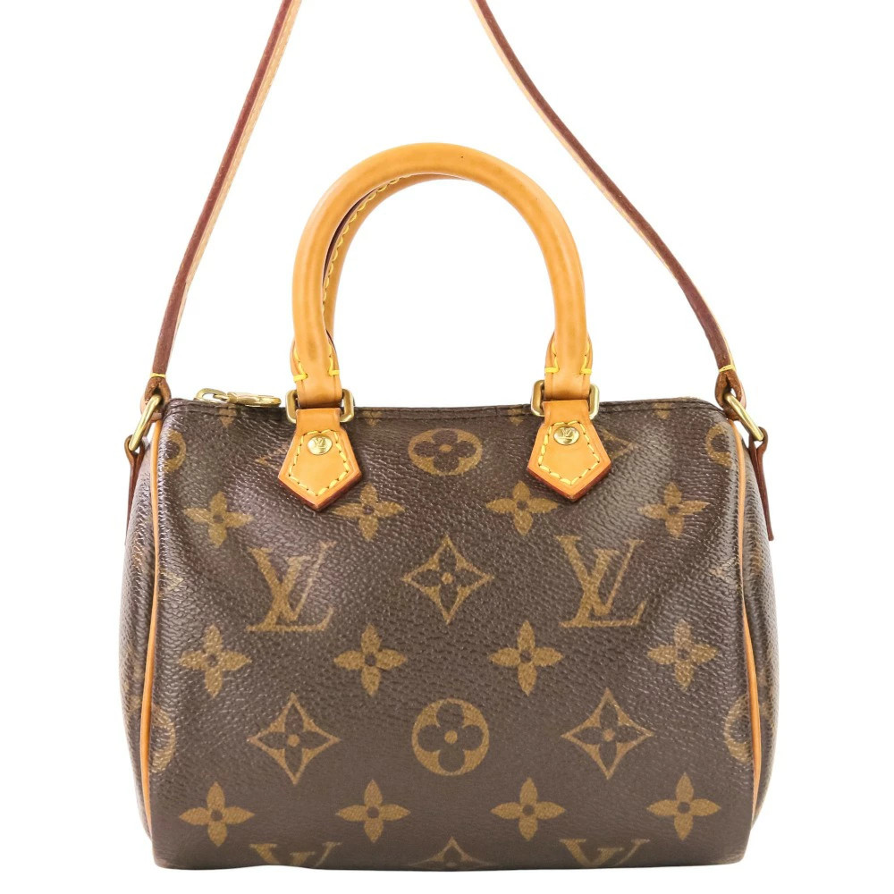 Louis Vuitton Nano Speedy Monogram Shoulder Pouch Mini Bag M61252