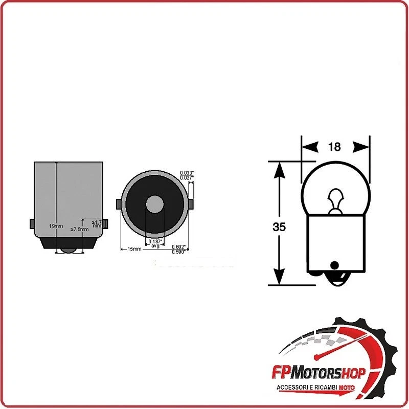 SCATOLA 10PZ LAMPADE LAMPADINE 6V 10W BA15S R10W PER POSIZIONE MOTO SCOOTER - Immagine 2 di 4