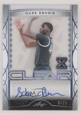 2022-23 Leaf Trinity Clear Auto Holo Platinum 9/25 Gabe Brown #CA-GB1 Auto ux1