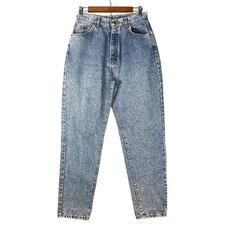 Vintage Lee Riders Acid Wash High Rise Mom Jeans Blue Denim Made in USA 12 MED