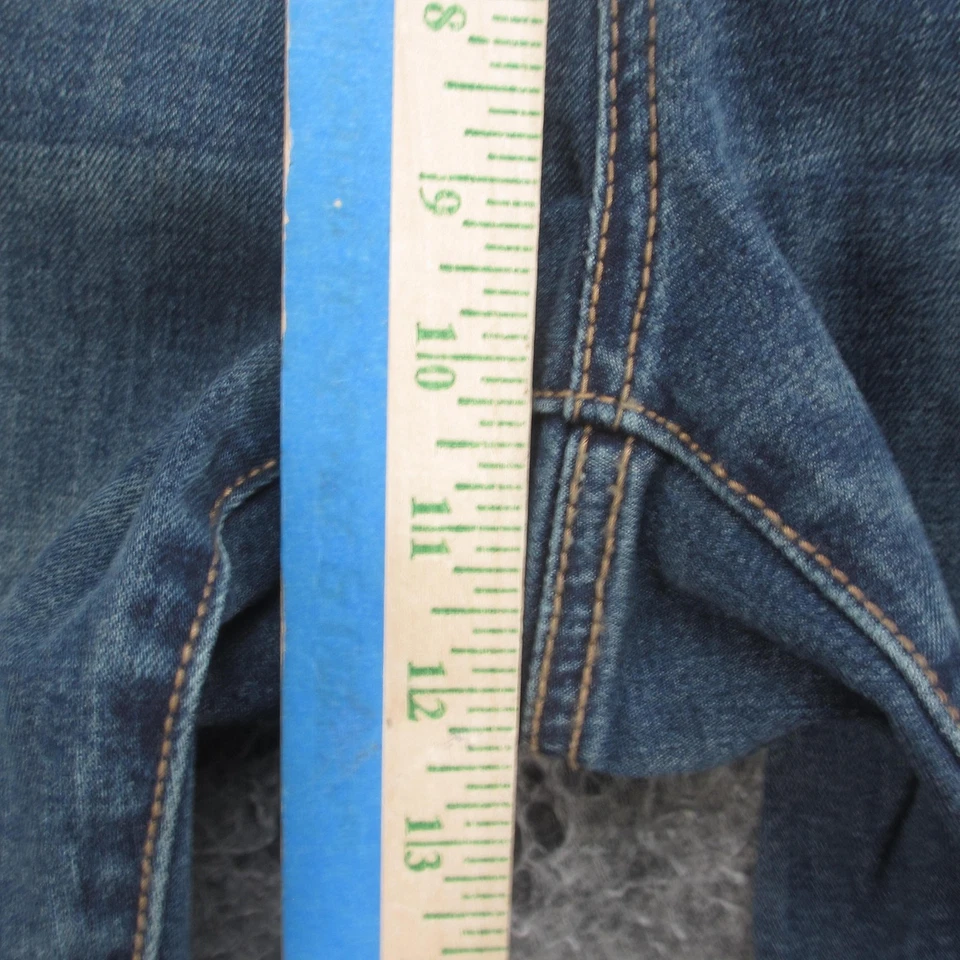 Pantalones de mezclilla INC para mujer 10 azules ajustados calce curvilíneo elástico lavado medio Foto 4 de 4