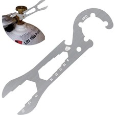 Gasflaschenschlüssel Edelstahl – Für 11kg Propangasflasche, mit Gasregler-Sch...