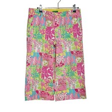 Vintage Lilly Pulitzer Palm Beach Fit Patchwork Bermuda Shorts Sz 2