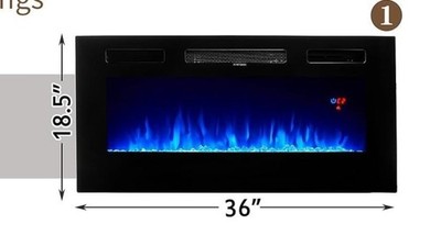 36  electric fireplace