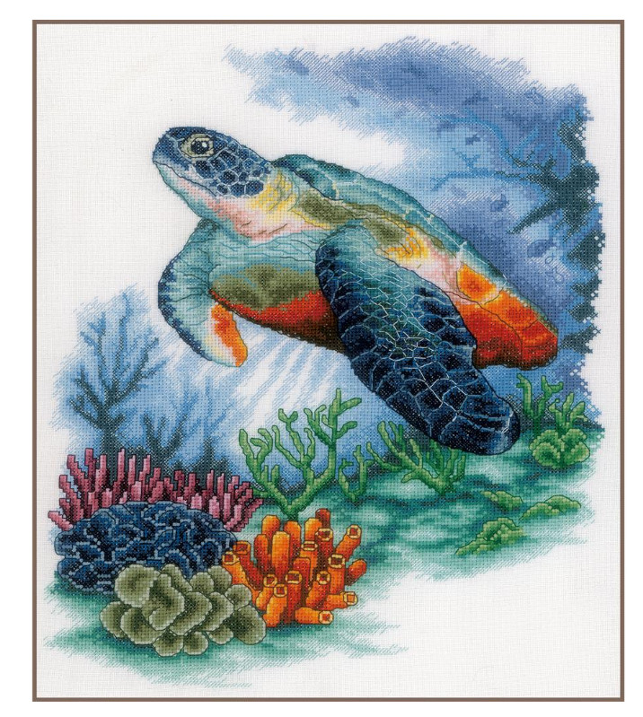 Lanarte: Counted Cross Stitch Kit: Treasures Undersea: Evenweave: 22 x 40cm