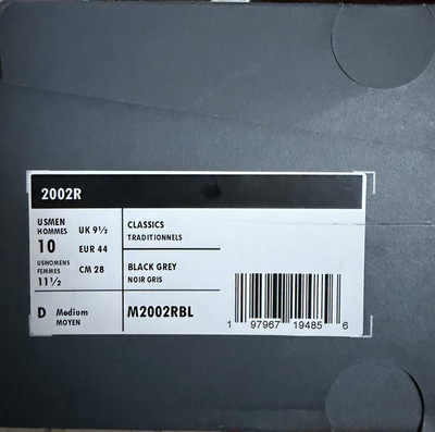New Balance 2002R Black Magnet Suede Men's Athletic Sneakers M2002RBL 2024