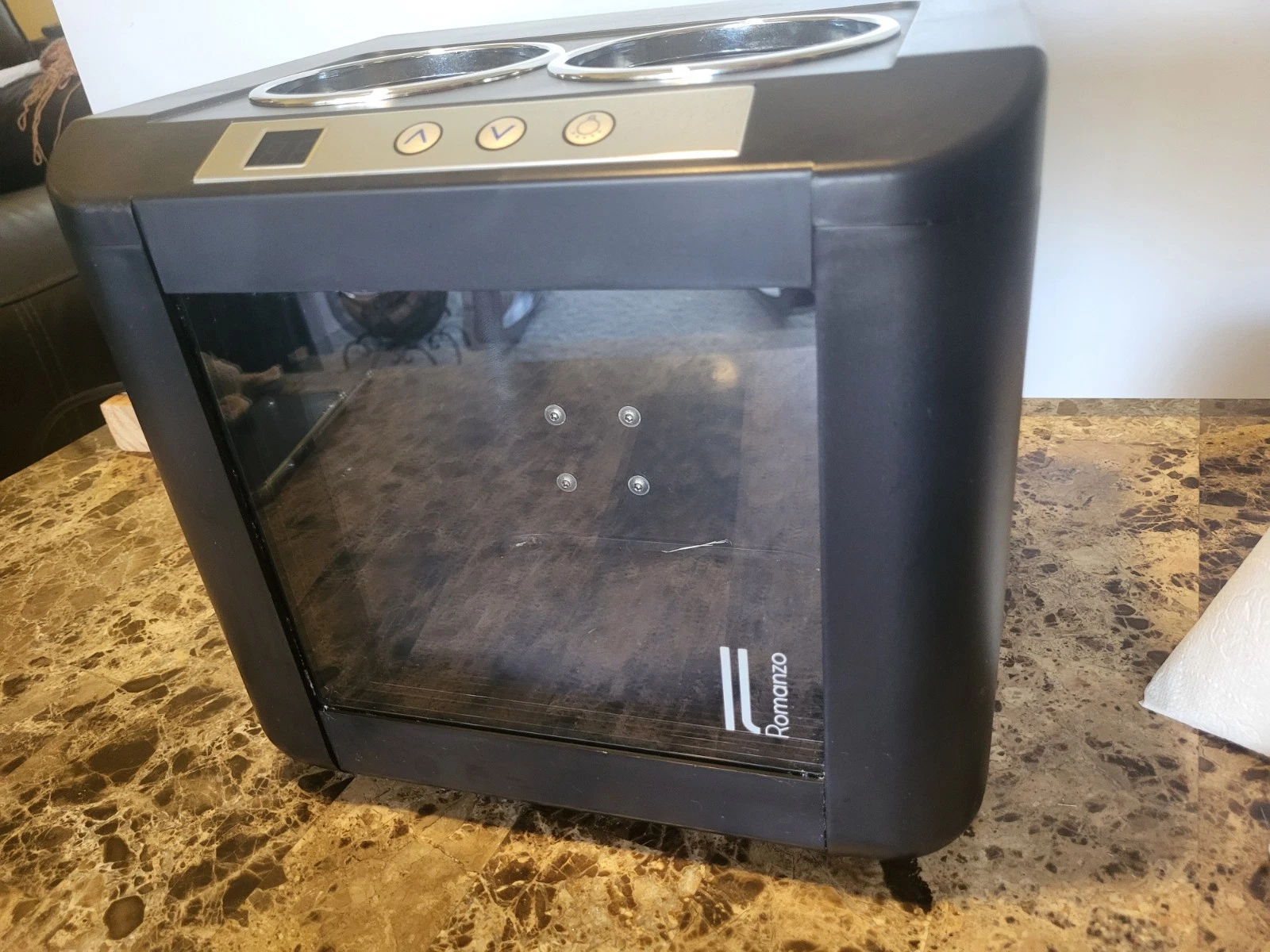Vinotemp IL-OW002 Wine Chiller Refrigerator with Open Countertop Display Server