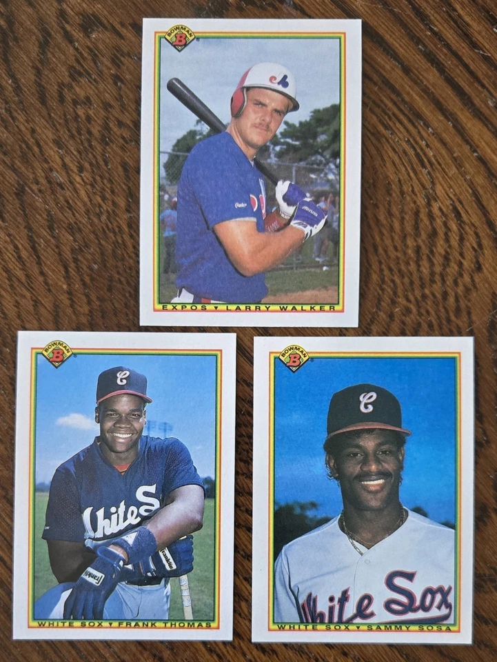 Juego completo de béisbol Bowman 1990 - 528 casi nuevo - Thomas, Sosa, RC'S + juego de inserciones Foto 3 de 4