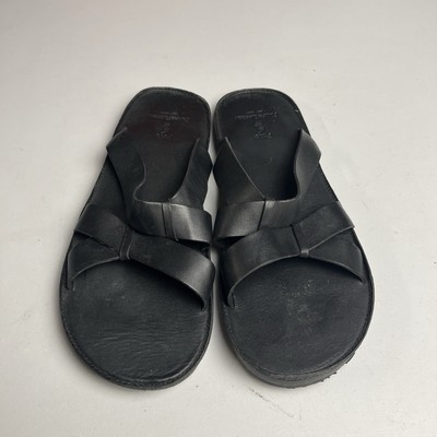 Vintage Ralph Lauren Leather Sandals Mens 11 D Black Brazil