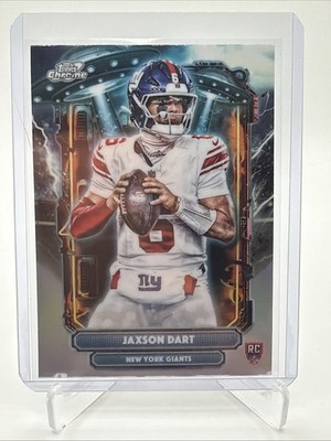 2025 Topps Chrome Cosmic - Jaxson Dart Extraterrestrial Talent SP ET-2 RC Giants