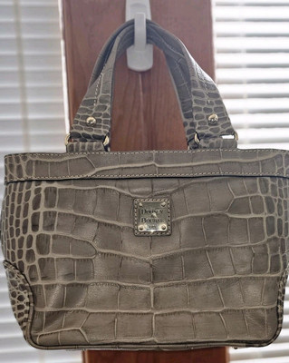 Vintage Dooney & Bourke handbag Croco Nile Collection Leather Embossed