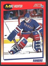 1991-92 Score Canadian Bilingual #120 Mike Richter