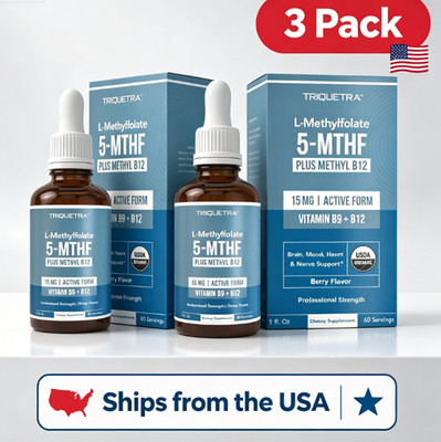 3pc 5-MTHF L-Methylfolate Plus Methyl B12 15 MG Active Formula B9 2026 11--
