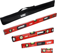 Magnetic Digital Level Set (4-Piece) with Carrying Bag, 4" to 40" Sizes