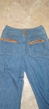 Vintage Maverick Bell Bottoms Jeans High Rise Misses Size 7/8 Made In USA 60's