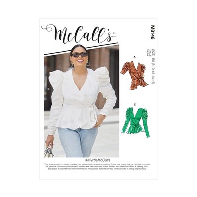 Schnittmuster McCall's - M8146 - elegantes Top - Bluse - Größe 44 - 50