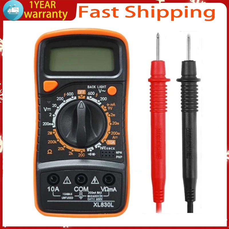 Digital Multimeter Voltmeter Ohmmeter Ammeter Tester Meter LCD Professional