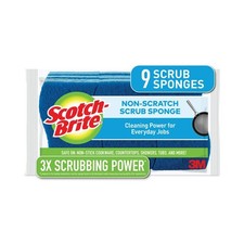 Scotch-Brite 5295PK Non-Scratch Multi-Purpose Scrub Sponge - Blue 9/PK New