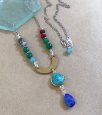  229 NEW HANDCRAFTED SUNDANCE CHARM ARTISAN SILVER JEWELRY HANDMADE NECKLACE