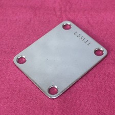 Aged Chrome L Serial Number Stamped Neck Plate For Strat Tele Early 65 - L55XXX