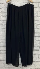 MSK WOMEN’S DRESSY BLACK WIDE LEG PANTS SIZE 3X