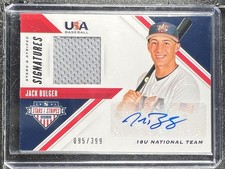 Bulger, Jack - 2020 USA Baseball - Swatch/Autograph - 95/399