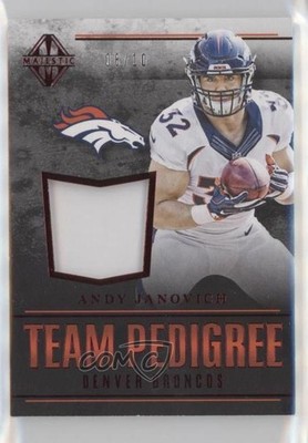 2017 Panini Majestic Team Pedigree Materials Red 8/10 Andy Janovich #DB-AJ 0c3