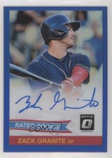 2018 Panini Donruss Optic Blue Prizm 30/75 Zack Granite #84S-ZG Auto s3g