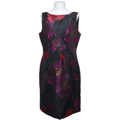 Tahari, Kleid, Größe: 42, Schwarz/Pink/Rot, Acetat/Polyester, Blumen, Damen #57x