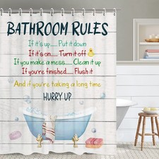 Shower Curtain, Girls Shower Curtain, Boys Shower Curtain, Funny Words Teen M...