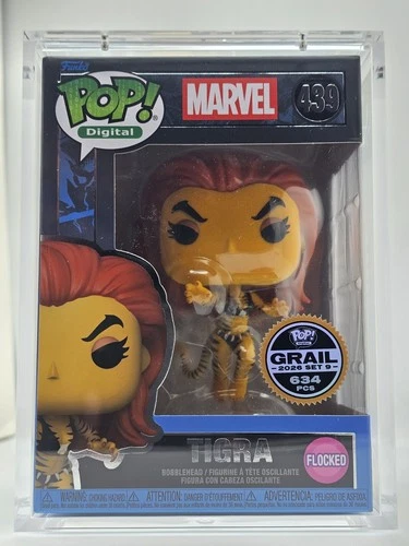 Funko Pop! Digital #439 West Coast Avengers Tigra Grail LE 634 +Popshield Armor