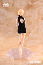 SD0702: HASUKI 1/12 Black Hand-knitted Sweater for 6" female action figure
