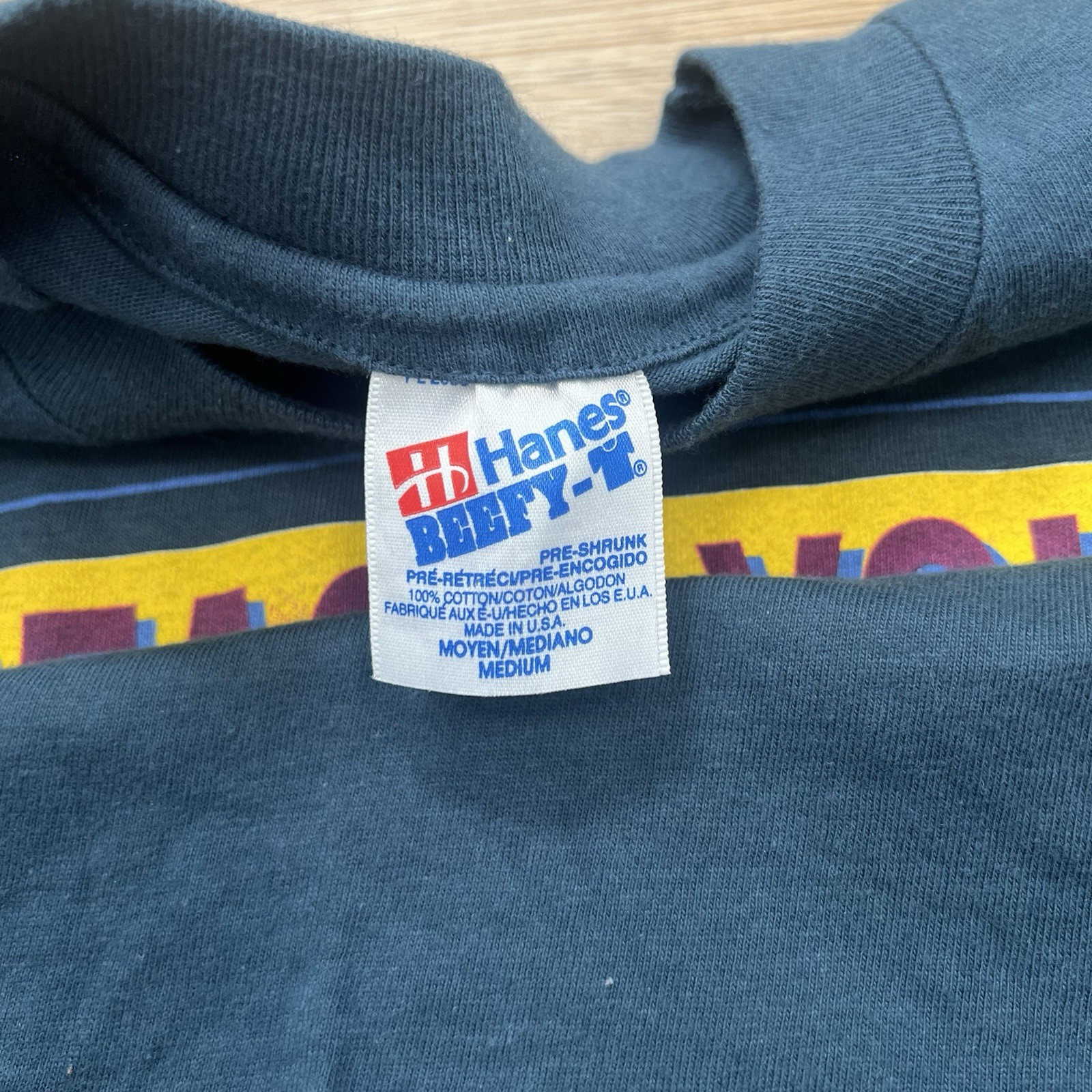 Blue Vintage Single Stitched Hiking T-shirt The Nature Company Reach Your Peak