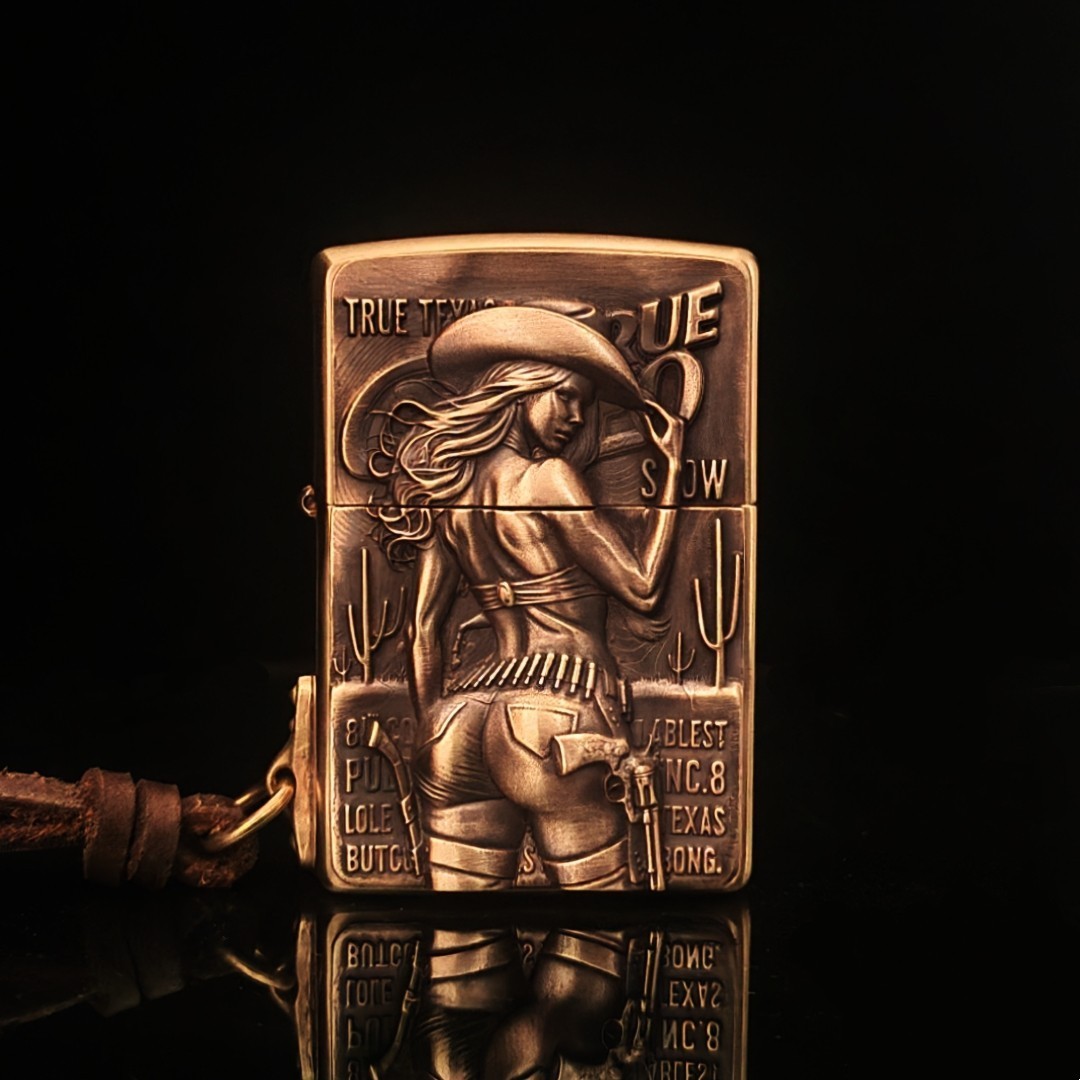 Cowgirl Zippo Lighter Brass Emblem Collectible Gift For Men | eBay