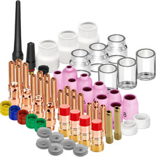90PCS TIG Welding Torch Accessories Glass Cup Alumina Nozzle Stubby Gas Lens 12