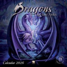 Dragons by Anne Stokes Wall Calendar 2026 (Art Calendar) by Flame Tree Studio (E