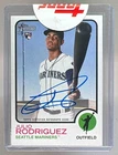 Julio Rodriguez 2022 Topps Heritage #ROA-JR Real One Rookie RC Auto