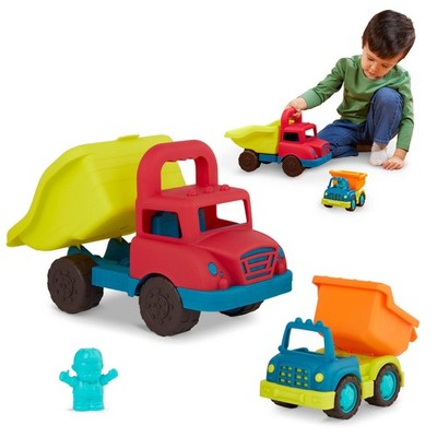 B. toys Grab-n-Go Truck Set 2 Muldenkipper 1 großer & 1 kleiner LKW Spielzeug