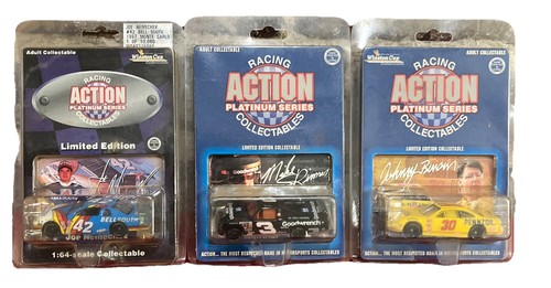 Lot de 3 objets de collection Action 1/64 Skinner Nemechek Benson NASCAR - Photo 1/5