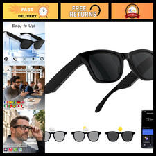 Smart Glasses with Photochromic Lenses, Voice Assistant & Translation Feature