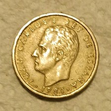 Spain 1986 Cien Pesetas Coin Juan Carlos I Rey de España Circulated